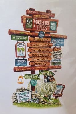 Yorkshire Dales /Hawes Sheep Print Gifts / Souvieniers